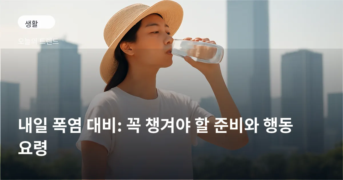 도시 배경에서 그늘에 앉아 물을 마시며 휴식하는 사람과 옅게 흐려진 아지랑이가 보이는 장면